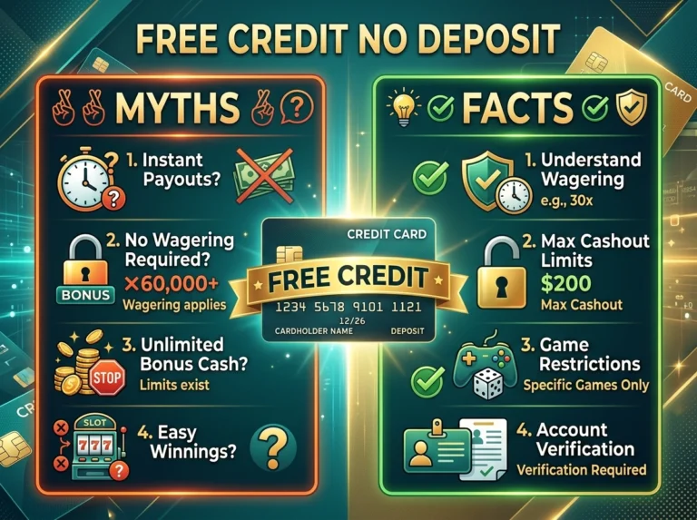 Free Credit No Deposit Myths vs Facts Every Player Should Know