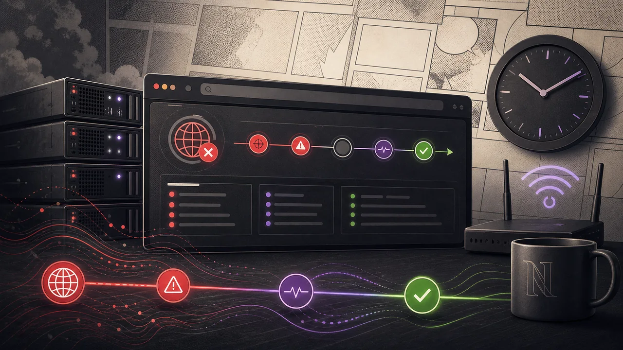 Is Nhentai Down? A Calm Troubleshooting Guide — Nhentai UK editorial illustration